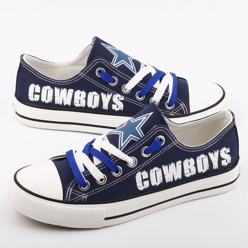 Women's Dalls Cowboys Repeat Print Low Top Sneakers 003 Women's Dalls Cowboys Repeat Print Low Top Sneakers 003